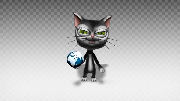 Cartoon Kitty Cat - Show Globe