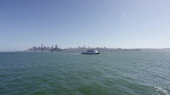 Boat sailing on San Francisco Bay