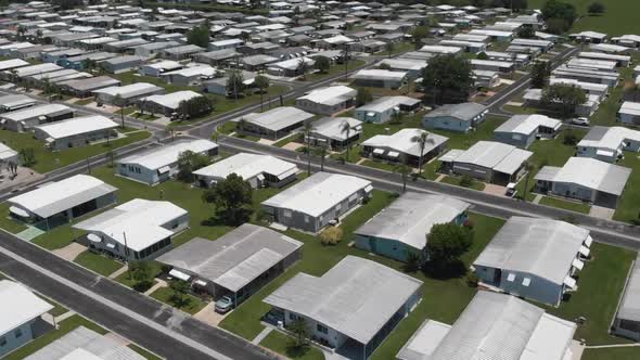 Endless sea of mobile homes in South Florida, USA.  WIntertime retiree/pensioneer paradise