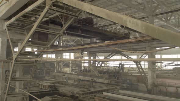 Crane in a precast plant