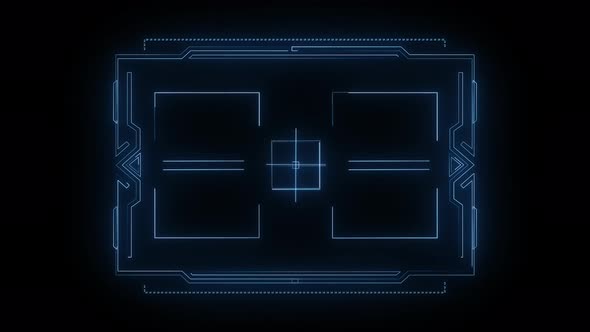 Hud Frame Digital Technology Plexus Lines, Alpha Channel alt