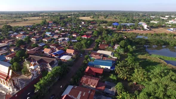 Aerial Shot of Sakonnakon Province, ThailandSakonnakon Lake, Landmark