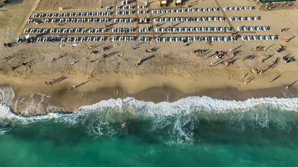 Sea Texture Aerıal Vıew 4 K Turkey Alanya