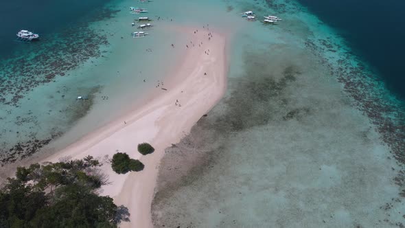 Aerial View of Ditaytayan Island in Coron, Palawan, Philippines