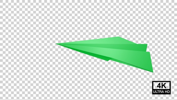 Paper Plane Floating On The Air Green V2