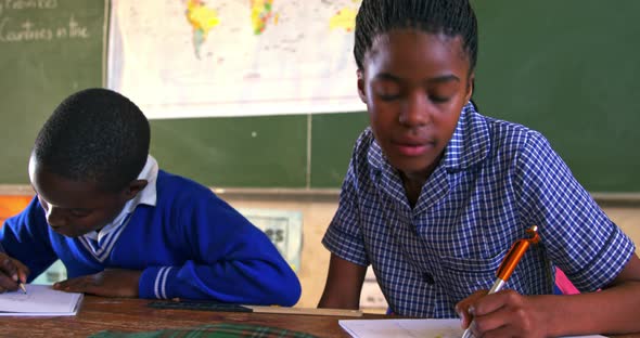 Schoolchildren in A Lesson at A Township School