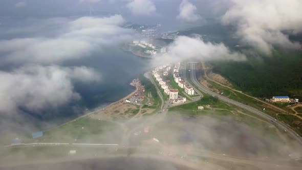 Drone View of the City By the Sea