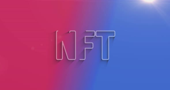 NFT Non-Fungible Token symbol 3d with shadow