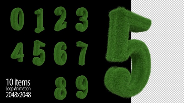 3d Grass Numbers