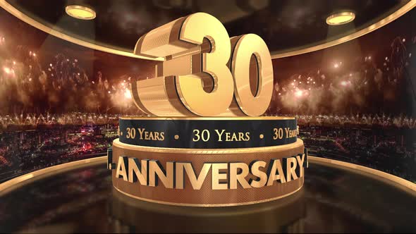 30 Years Anniversary Opener 3D Gold