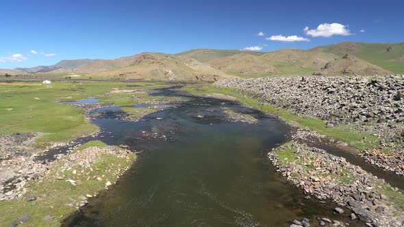 A Natural Stream in the Central Asian Geography