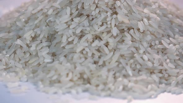 Close Shot of Pile of Rice Grains