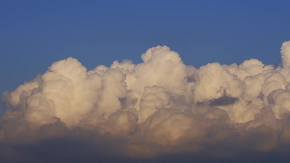 Vibrant blue sky with cloud on a cloudy day time lapse.