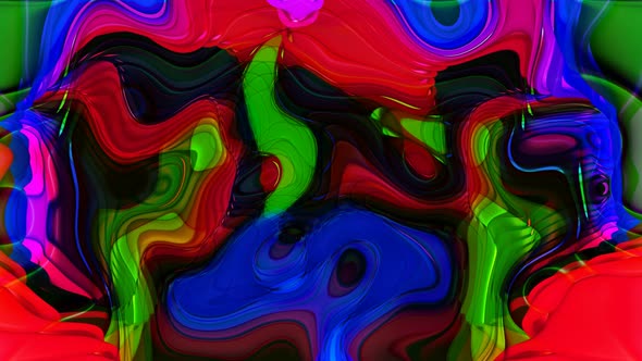 Blue Green Red Futuristic Liquid Animation