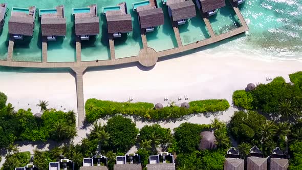 Aerial view texture of exotic coastline beach by sea and sand background