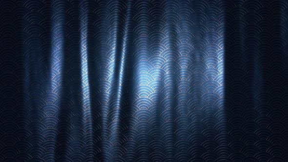 Blue Glossy Fabric Texture 7