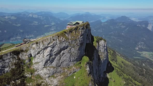 Aerial of Schafberg Summit, Upper Austria