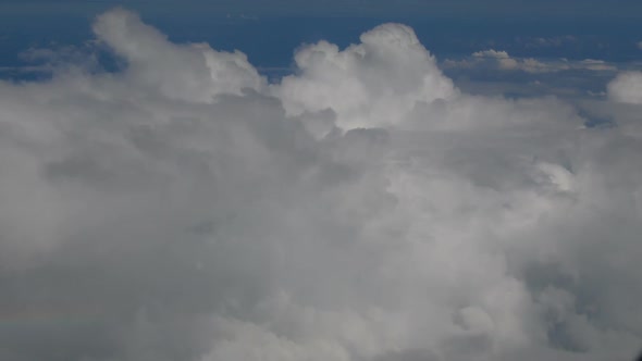 Flying Over Clouds Airplane Window