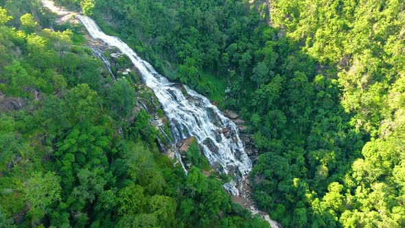 Aerial view of Maeya Waterfall, Thailand