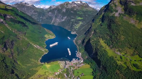 Geiranger Fjord Nature Norway