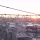 Aerial View Of Construction Crane With Sunrise Light Background - VideoHive Item for Sale
