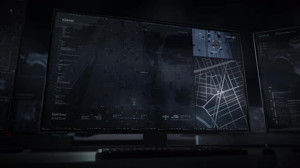 Future Spy Software Finds Unknown Object Inside Car On Highway Of Modern City alt