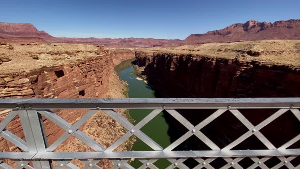 The view of the Colorado River from Navajo Bridge