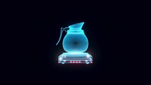 Coffee Carafe Hologram 4k