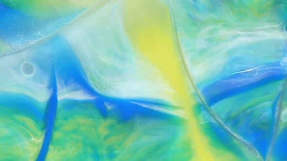 Abstract Light Pastel Streams Flow Along the Plane on a Blue Background