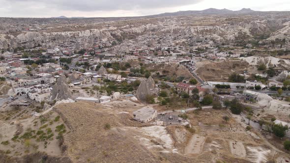 Cappadocia Landscape Aerial View. Turkey. Goreme National Park