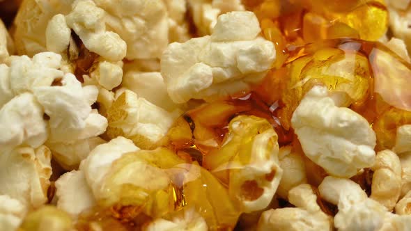 Butter Sauce Pours On Popcorn