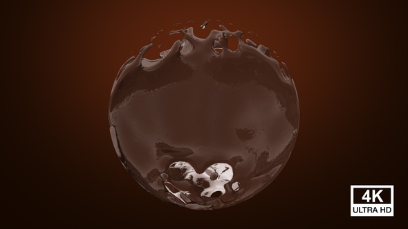 Big Hot Chocolate Splash Sphere 4K
