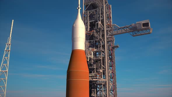 Preparing to launch a space launch system alt