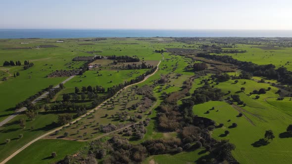 Day views of the mediterranean sea. Shooting from a drone.