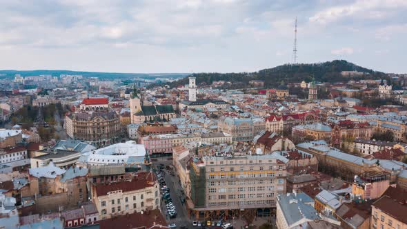 Hyperlapse of the Historical Center of Lviv UNESCO's Cultural Heritage