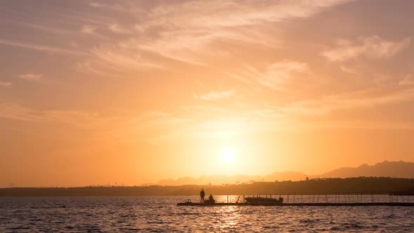 Picturesque Timelapse Sunset Over Red Sea