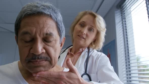 Physiotherapist at work in a hospital