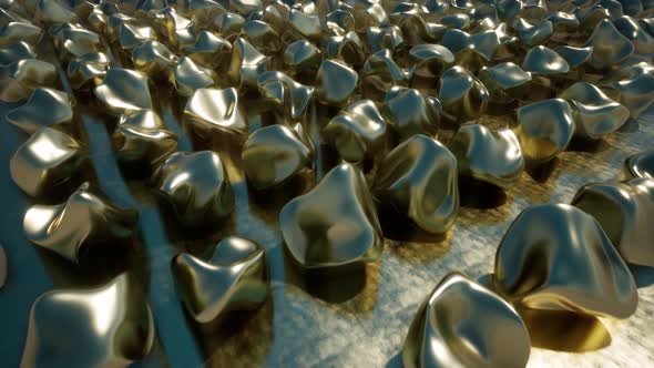 Gold Abstract Object in Abstract Style on Gold Light Background alt