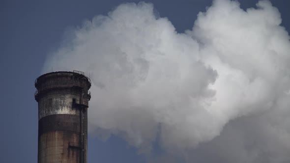 Smoke Comes From the Chimney. Air Pollution. Ecology. Kyiv. Ukraine.