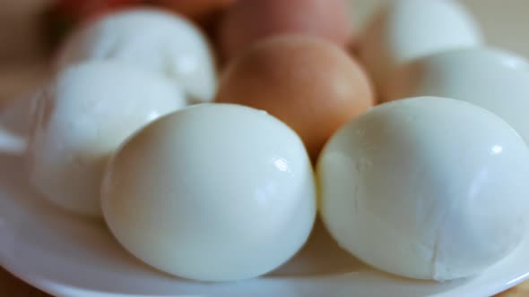 Cutting Eggs for Olive Salad Russian Salad