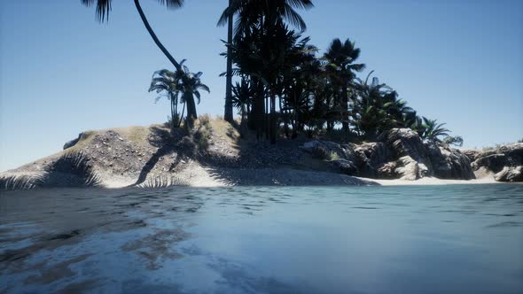 Tropical Island of Maldives in Ocean alt