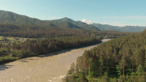 Aerial View of Katun River