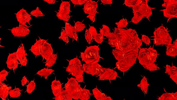 Red Roses Falling 4k alt