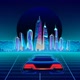 4K - Retro City Car Driving - VideoHive Item for Sale