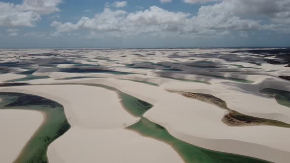 Lencois Maranhenses Brazil. Tropical scenery for vacation travel.