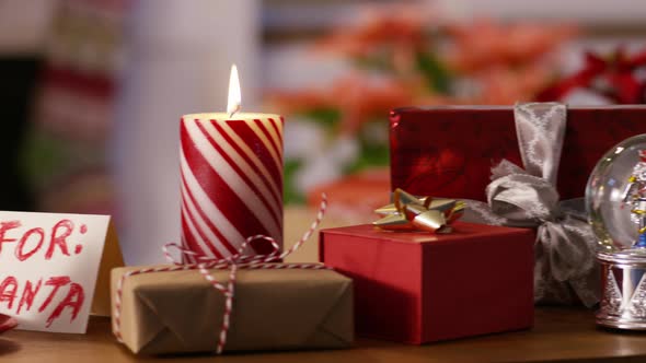 Santa Claus has some milk and cookies alt