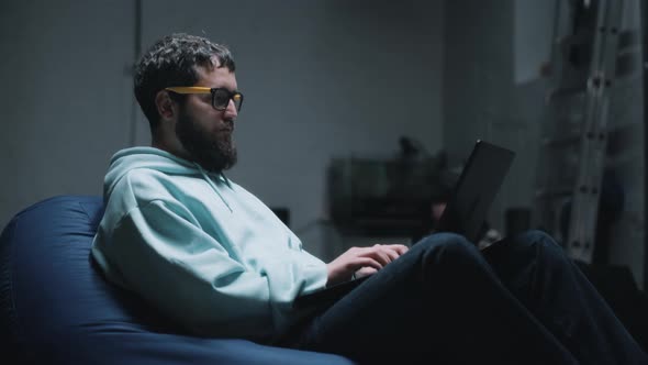 Programmer Working in a Bomb Shelter