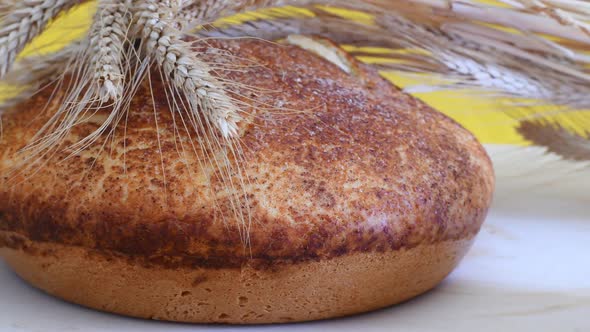 Breakfast of fresh baked homemade hot bread.