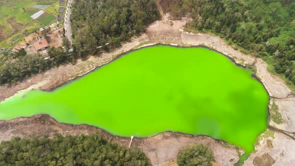 Telaga Warna Lake at Plateau Dieng