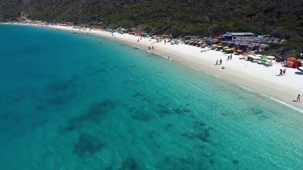 Stunning caribbean water of Coast city of Lakes Region of Rio de Janeiro Brazil